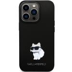Carcasa Karl Lagerfeld Silicone Choupette Metal Pin compatibila cu iPhone 14 Pro Max, Negru 2 - lerato.ro