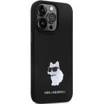 Carcasa Karl Lagerfeld Silicone Choupette Metal Pin compatibila cu iPhone 13 / 13 Pro, Negru 5 - lerato.ro