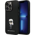 Carcasa Karl Lagerfeld Silicone Ikonik Metal Pin compatibila cu iPhone 13 / 13 Pro, Negru 4 - lerato.ro