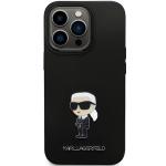 Carcasa Karl Lagerfeld Silicone Ikonik Metal Pin compatibila cu iPhone 13 / 13 Pro, Negru 2 - lerato.ro