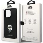 Carcasa Karl Lagerfeld Silicone Ikonik Metal Pin compatibila cu iPhone 13 / 13 Pro, Negru 9 - lerato.ro