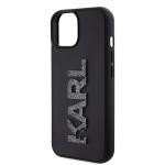 Carcasa Karl Lagerfeld 3D Rubber Glitter Logo compatibila cu iPhone 15 Plus, Negru 7 - lerato.ro