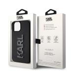 Carcasa Karl Lagerfeld 3D Rubber Glitter Logo compatibila cu iPhone 15 Plus, Negru 9 - lerato.ro