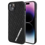 Carcasa Karl Lagerfeld 3D Rubber Multi Logo compatibila cu iPhone 15 Plus, Negru 4 - lerato.ro