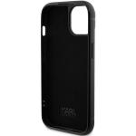 Carcasa Karl Lagerfeld Rhinestone Logo Metal Plate compatibila cu iPhone 15, Negru 8 - lerato.ro