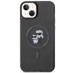 Carcasa Karl Lagerfeld Karl and Choupette Glitter Magsafe compatibila cu iPhone 15 Plus, Negru 2 - lerato.ro
