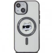 Carcasa Karl Lagerfeld IML Choupette Head Magsafe compatibila cu iPhone 15 Plus, Transparent