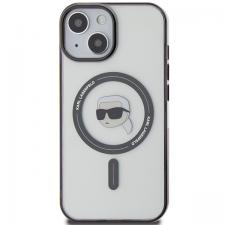 Carcasa Karl Lagerfeld IML Karl Head Magsafe compatibila cu iPhone 15 Plus, Transparent