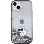 Carcasa Karl Lagerfeld Liquid Glitter Choupette compatibila cu iPhone 15 Plus, Transparent 2 - lerato.ro