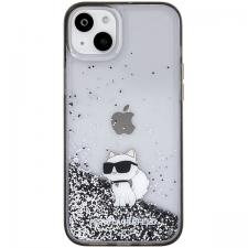 Carcasa Karl Lagerfeld Liquid Glitter Choupette compatibila cu iPhone 15 Plus, Transparent