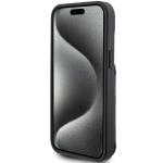 Carcasa Karl Lagerfeld Saffiano Cardslots and Stand Monogram Ikonik compatibila cu iPhone 15, Negru 6 - lerato.ro
