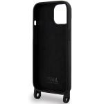 Carcasa Karl Lagerfeld Crossbody Silicone Ikonik compatibila cu iPhone 15, Negru 7 - lerato.ro