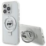 Carcasa Karl Lagerfeld Ring Stand Choupette Head cu MagSafe compatibila cu iPhone 15 Pro, Alb 4 - lerato.ro