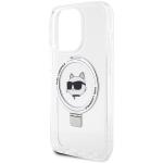 Carcasa Karl Lagerfeld Ring Stand Choupette Head cu MagSafe compatibila cu iPhone 15 Pro, Alb 7 - lerato.ro