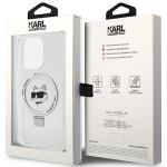 Carcasa Karl Lagerfeld Ring Stand Choupette Head cu MagSafe compatibila cu iPhone 15 Pro, Alb 9 - lerato.ro