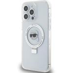 Carcasa Karl Lagerfeld Ring Stand Karl Head cu MagSafe compatibila cu iPhone 15 Pro, Alb 3 - lerato.ro