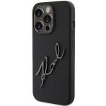 Carcasa Karl Lagerfeld Silicone Karl Script compatibila cu iPhone 15 Pro, Negru 3 - lerato.ro