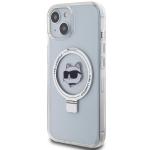 Carcasa Karl Lagerfeld Ring Stand Choupette Head MagSafe compatibila cu iPhone 15 Plus, Alb 3 - lerato.ro