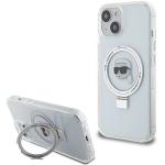 Carcasa Karl Lagerfeld Ring Stand Choupette Head cu MagSafe compatibila cu iPhone 15, Transparent 4 - lerato.ro
