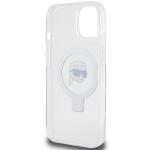 Carcasa Karl Lagerfeld Ring Stand Choupette Head cu MagSafe compatibila cu iPhone 15, Transparent 8 - lerato.ro