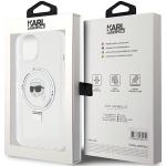 Carcasa Karl Lagerfeld Ring Stand Choupette Head cu MagSafe compatibila cu iPhone 15, Transparent 9 - lerato.ro