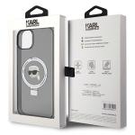 Carcasa Karl Lagerfeld Ring Stand Karl Head cu MagSafe compatibila cu iPhone 15, Negru 9 - lerato.ro