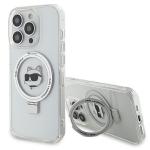 Carcasa Karl Lagerfeld Ring Stand Choupette Head cu MagSafe compatibila cu iPhone 15 Pro Max, Alb 4 - lerato.ro