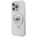 Carcasa Karl Lagerfeld Ring Stand Choupette Head cu MagSafe compatibila cu iPhone 15 Pro Max, Alb 3 - lerato.ro