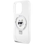 Carcasa Karl Lagerfeld Ring Stand Choupette Head cu MagSafe compatibila cu iPhone 15 Pro Max, Alb 7 - lerato.ro