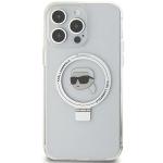 Carcasa Karl Lagerfeld Ring Stand Karl Head cu MagSafe compatibila cu iPhone 15 Pro Max, Alb 2 - lerato.ro