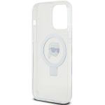 Carcasa Karl Lagerfeld Ring Stand Karl Head cu MagSafe compatibila cu iPhone 15 Pro Max, Alb 8 - lerato.ro