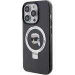 Carcasa Karl Lagerfeld Ring Stand Karl Head cu MagSafe compatibila cu iPhone 15 Pro Max, Negru 3 - lerato.ro