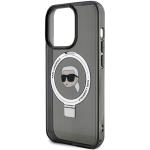 Carcasa Karl Lagerfeld Ring Stand Karl Head cu MagSafe compatibila cu iPhone 15 Pro Max, Negru 7 - lerato.ro