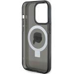 Carcasa Karl Lagerfeld Ring Stand Karl Head cu MagSafe compatibila cu iPhone 15 Pro Max, Negru 8 - lerato.ro