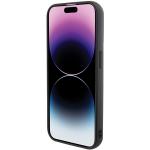 Carcasa Karl Lagerfeld Gripstand Saffiano Karl and Choupette Pins compatibila cu iPhone 15 Pro, Negru 7 - lerato.ro