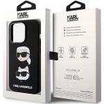 Carcasa Karl Lagerfeld Silicone Karl and Choupette Head compatibila cu iPhone 15 Pro Max, Negru 9 - lerato.ro