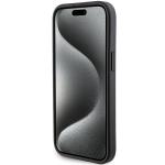 Carcasa Karl Lagerfeld Gripstand Saffiano Choupette Pins compatibila cu iPhone 15 Plus / 14 Plus, Negru 6 - lerato.ro