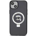 Carcasa Karl Lagerfeld Ring Stand Karl Head cu Magsafe compatibila cu iPhone 15 Plus / 14 Plus, Negru 2 - lerato.ro