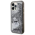 Carcasa Karl Lagerfeld Liquid Glitter Choupette compatibila cu iPhone 13 Pro Max, Transparent 3 - lerato.ro