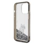 Carcasa Karl Lagerfeld Liquid Glitter Choupette compatibila cu iPhone 13 / 13 Pro, Transparent 8 - lerato.ro