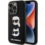 Carcasa Karl Lagerfeld Silicone Karl and Choupette Head compatibila cu iPhone 15 Pro, Negru 4 - lerato.ro