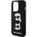 Carcasa Karl Lagerfeld Silicone Karl and Choupette Head compatibila cu iPhone 15 Pro, Negru 7 - lerato.ro
