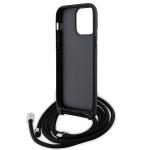 Carcasa Karl Lagerfeld Crossbody Saffiano Metal Pin Karl and Choupette compatibila cu iPhone 14 Pro Max, Negru 7 - lerato.ro