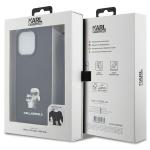 Carcasa Karl Lagerfeld Crossbody Saffiano Metal Pin Karl and Choupette compatibila cu iPhone 14 Pro Max, Negru 8 - lerato.ro