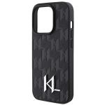 Carcasa Karl Lagerfeld Leather Monogram Hot Stamp compatibila cu iPhone 15 Pro, Negru 7 - lerato.ro