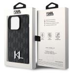 Carcasa Karl Lagerfeld Leather Monogram Hot Stamp compatibila cu iPhone 15 Pro, Negru 9 - lerato.ro