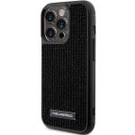Carcasa Karl Lagerfeld Rhinestone Logo Metal Plate compatibila cu iPhone 15 Pro, Negru 3 - lerato.ro