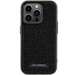 Carcasa Karl Lagerfeld Rhinestone Logo Metal Plate compatibila cu iPhone 15 Pro, Negru 2 - lerato.ro
