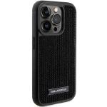 Carcasa Karl Lagerfeld Rhinestone Logo Metal Plate compatibila cu iPhone 15 Pro, Negru 5 - lerato.ro