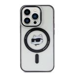 Carcasa Karl Lagerfeld IML Choupette Head cu MagSafe compatibila cu iPhone 15 Pro, Transparent 2 - lerato.ro